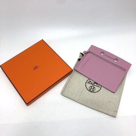 Authentic HERMES Birkin bag pocket external bag Pouch Swift pink - Picture 6 of 10
